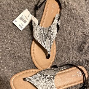 Snakeskin print sandals 🐍 💕